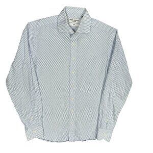 Spier & Mackay Handmade Dress Shirt Slim Cotton Long Sleeve Dot 15 1/2 Medium